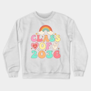 Class Of 2036 Groovy Retro Crewneck Sweatshirt